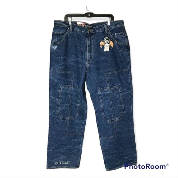 Outkast Clothing Company NWT Men's 42x34 MD1827 Dark Wash Baggy Jeans - Picture 1 of 9